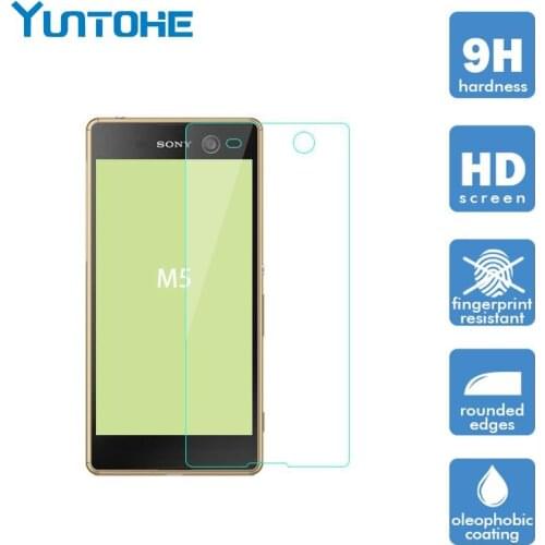 2.5D 0.26mm 9H Premium Tempered Glass For Sony Xperia M5 Screen Protector Toughened Protective Flm for Sony M5 100pcs/lot