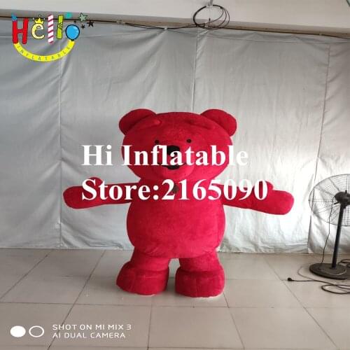 2 m high cute red bear inflatable cartoon doll