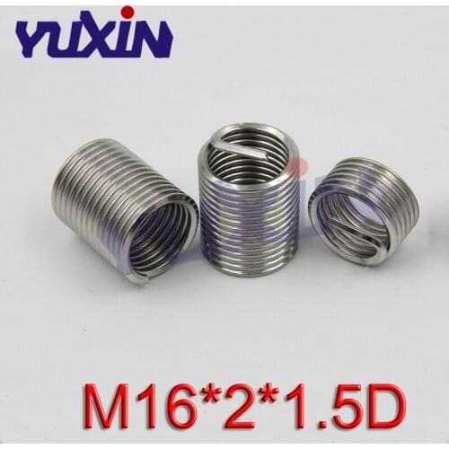 20Pcs M16*2*1.5D Screw Thread Insert A2 Stainless Steel 304 Fasteners Repair Tools Kit Coiled Wire Helical Screw Sleeve Set