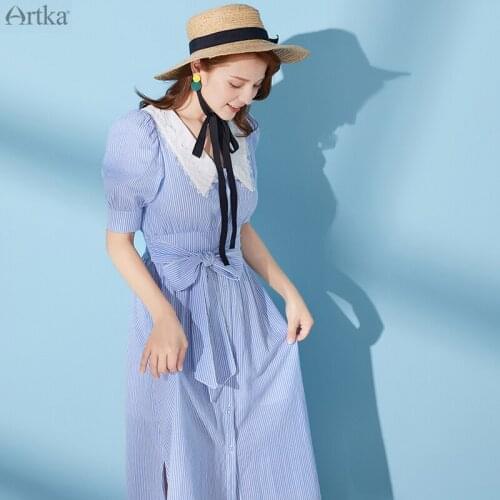 Синие летние платья Artka China At AliExpress