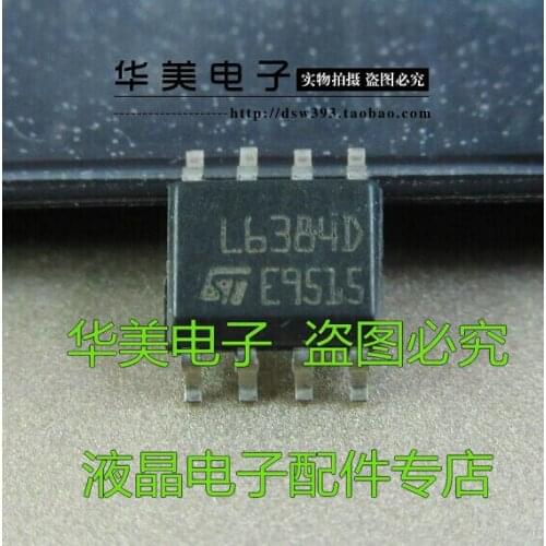 Free Delivery.L6384D genuine high voltage half bridge driver IC SOP-8