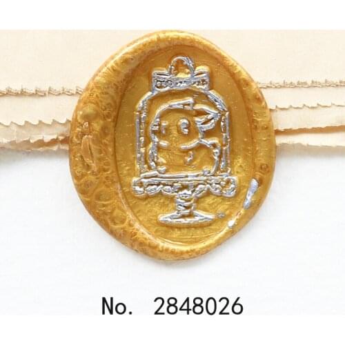 Bunny in the Glass Seal Stamp,Bunny Wax Seal Stamp Kit,gift packing Rabbits seal,Parry wax seal stamp,Oval shape stamp