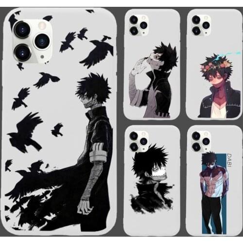 Dabi boku no hero academia manga Phone Case White Color for iPhone 6 7 8 11 12 s mini pro X XS XR MAX Plus