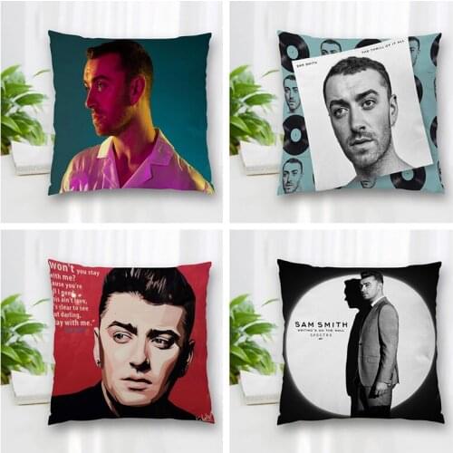 Hot Sale Custom Decorative Pillowcase Sam Smith Square Zippered Pillow Cover Best Nice Gift 20X20cm 35X35cm 40x40cm