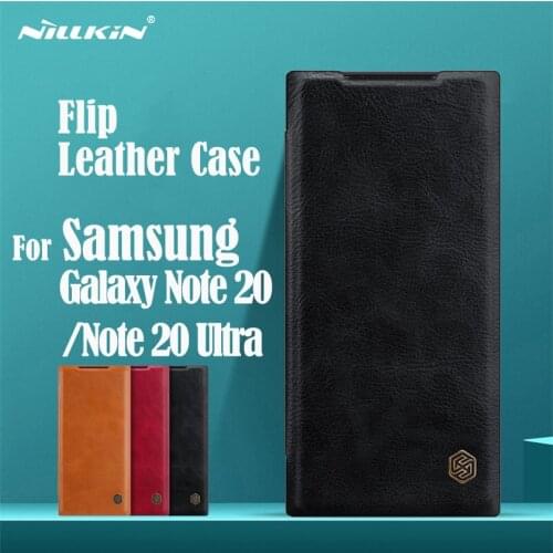 For Samsung Galaxy Note 20 Ultra 5G Flip Case Nillkin Leather Flip Cover Card Pocket Wallet Case For Samsung Note 20 Phone Bags