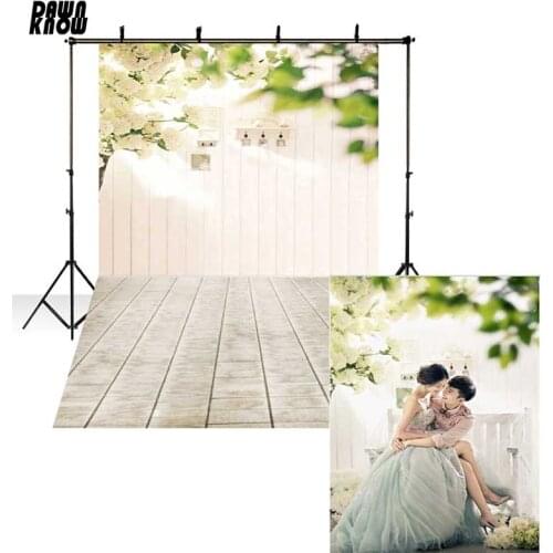White Flower Vinyl Photography Background For Wedding Wooden Floor Oxford Backdrop For Children photo studio 1294