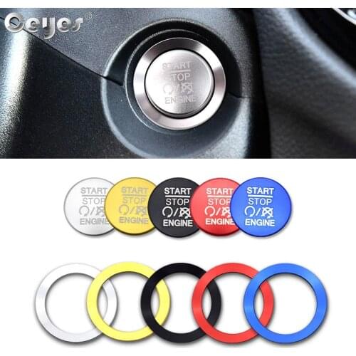 Ceyes Car Engine Ignition Start Stop Switch Button Cover Accessories Styling For Jeep Commander Wrangler Grand For Dodge Sticker