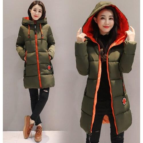 2021New Cotton-Padded Jacket Women Basic Hooded Winter Coat Womens Loose Casual Winter Warm Down Cotton Overcoat Parkas Female