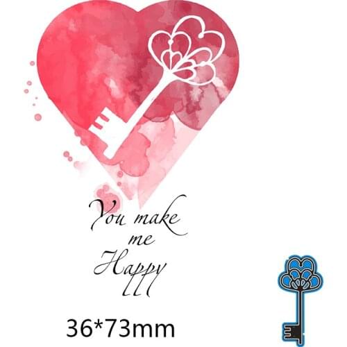 Metal Cutting Dies Creative Key For Card DIY Scrapbooking stencil Paper Craft Album template Dies 36*73mm