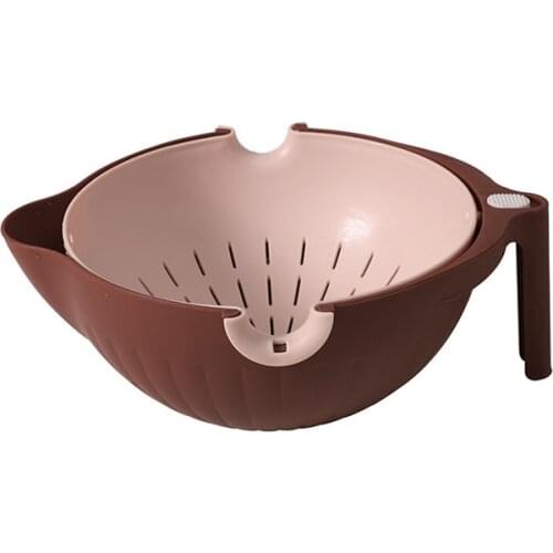 Multifunctional Double Draining Basket Kitchen Rotatable Wash Basin For Fruit And Vegetable Washing Practical and durable