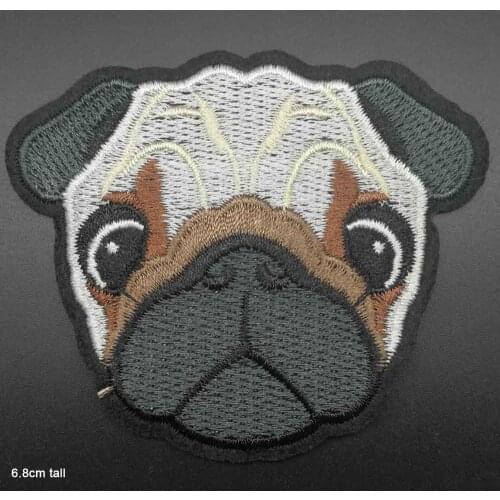 Cartoon Blue Tiger Dog Iron on Embroidered Cloth Patch For Girls Boys Clothes Stickers Apparel Garment Accessories