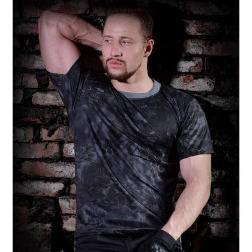 Oversized T shirt Men Special Forces Camouflage Black T Shirt Mens Summer Quick Dry Clothes Short sleeve