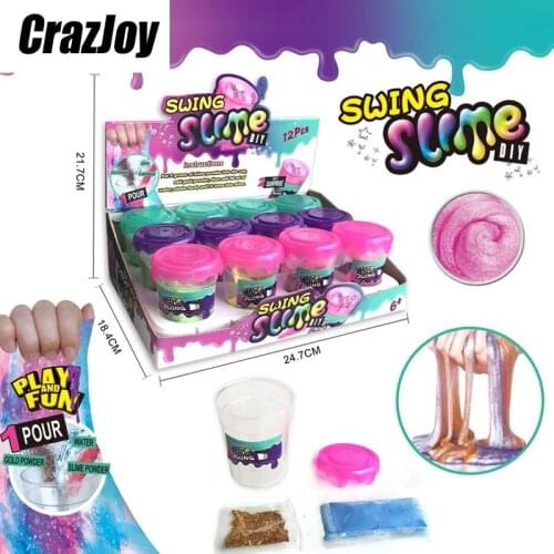 DIY Child Shake All Glue For Slimes Charms Glitter Make Fluffy Slime Kit Filler Powder Soft Polymer Clay Set Antistress Kids Toy