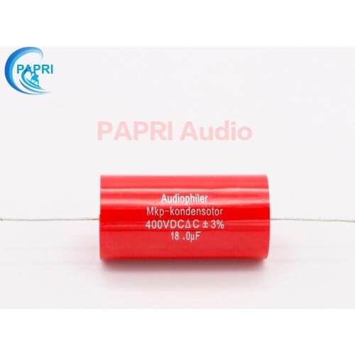 PAPRI 18UF 400VDC Axial MKP DIY Audio Grade Capacitor For HiFi Tube Guitar Amplifier Lot/1PCS