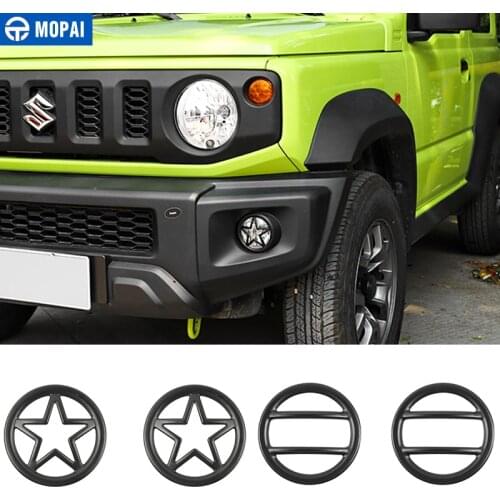 MOPAI Lamp Hoods for Suzuki Jimny JB74 Car Front Fog Light Lamp Decoration Cover for Suzuki Jimny 2019+ Accessories