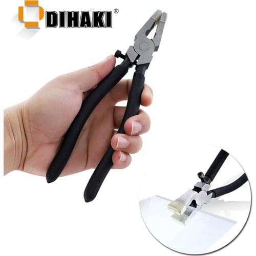 Flat Nose Pliers With Adjustable Screw 8 inch/6 inch Clamp Clip Pliers For Cutting Glass Tiles Carbon Steel Breaking Pliers