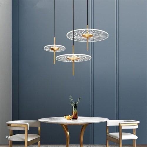 Post modern new Ackle gyro pendant lights restaurant bar living room kitchen aisle luxury copper lamps hanging lights fixtures