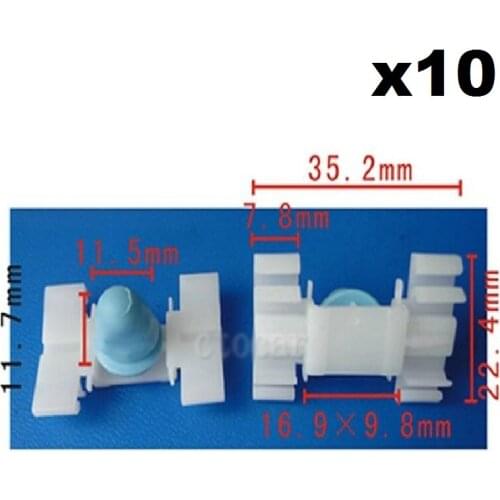 10pcs Trim Moulding Retainer Clip Fastener 11mm Length Rubber Boots for BMW