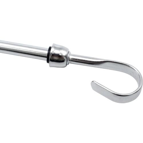 SBF Chrome Steel Engine Oil Dipstick Replacement for SB Ford Engines 260 289 302 347 351W