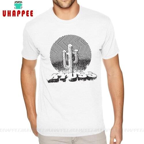 Custom Made Kyuss Desert Rock Shirts Men 3XL Short Sleeved Full Cotton White O Neck Tees Shirts