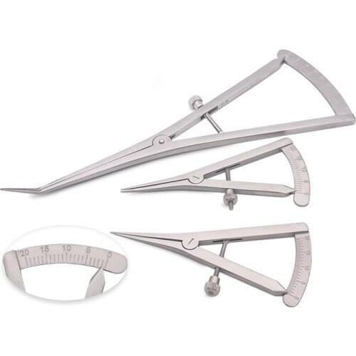 Dental implant caliper measuring rule double eyelid orbital measuring device compasses bone spine measuring rule eye gauge