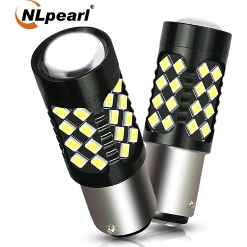 NLpearl 1x Signal Lamp 1157 Bay15d P21/5w Led Brake Light 3030SMD 1156 Ba15s P21w Led Canbus Bau15s Py21w DRL Turn Signal Light