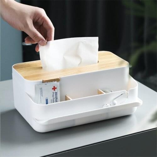 Nordic Multifunctional Mobile Phone Remote Control Storage Box Desk Paper Towel Storage Drawer Box Sundries Sundries Storage Box