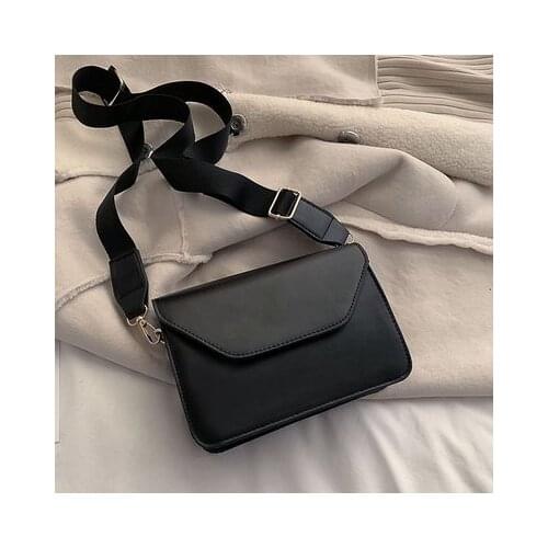 Fashion Flap Crossbody Bags For Women PU leather Small Square Bag Clutches Casual Shoulder Messenger Bag Small Handbags 19*14*6