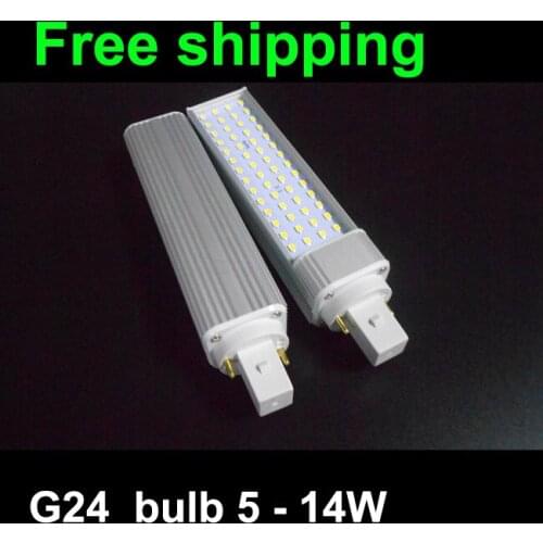 Led pl g24 led bulb pl bulb Lamp 5W 7W 9W 10W 11W 12W 14W SMD5730 5050 2835 downlight light AC85-265V 110V 220V