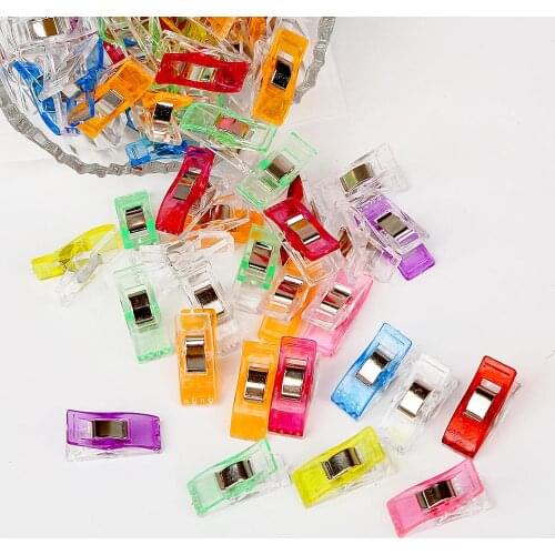 High Quality Patchwork Sewing Plastic Clip Quilting DIY Craft Knitting Clip Home Tape Bias Maker Color Clothes Clips Sewing Tool