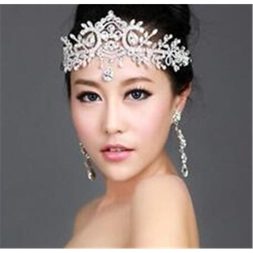 2017 hot sale bridal Hairbands Crystal Headbands women Hair Jewelry Wedding accessories crystal Tiaras And Crowns Head Chain