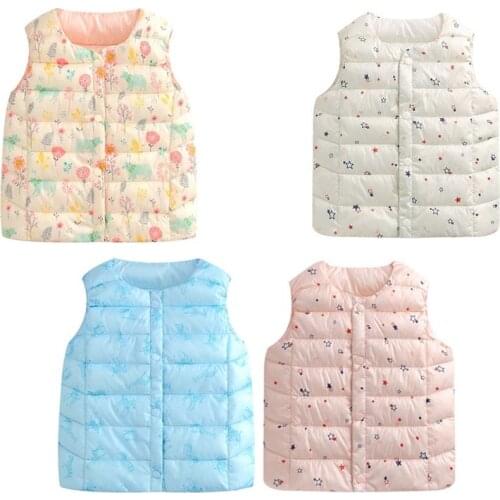 Boys Girls Baby Inner Wear Vests Autumn Winter Children Casual Cartoons Close-Fitting Kids Cotton Coat Newborn Jacket Waistcoat