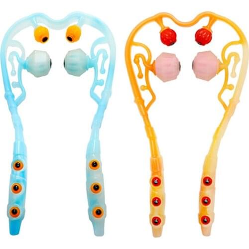 1Pc 6 Magnetic Beads Manual Neck Massager, Shoulder Acupoint Massger Pain Relief Tools, Handheld Health Care Relaxation Massage