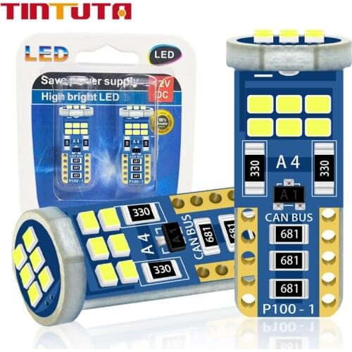 100PCS W5W T10 2835 16LED car led Car Wedge Parking Light Turn Side Bulbs Instrument Lamp Auto License Plate Light White