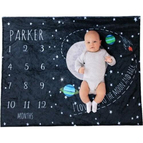 2020 Baby Monthly Milestone Blanket Flannel Photography Backdrop Memory Play Mat