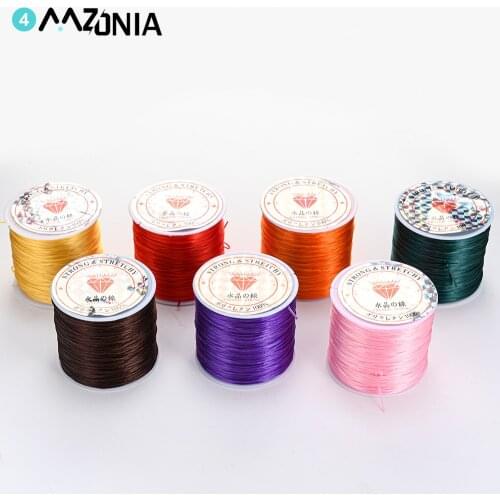 50m/roll 1mm Color High Elastic Round Elastic Band Rope Rubber Band Elastics Line Garment Handmade Gift Packing Crafts DIY