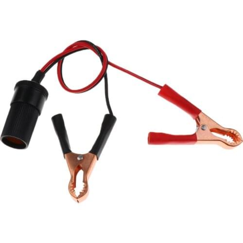 50A Car Battery Alligator Clip to Cigarette Lighter Adapter Charger Cable