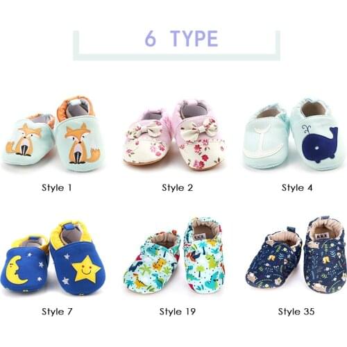 6 Styles Baby Shoes Soft and Anti-slip Sole Comfortable and Breathable Cotton Walking Shoes for Boys Girls Infants Toddler