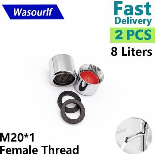 WASOURLF 2 PCS M20 water saving faucet aerator 8L 20mm female thread tap spout bubble accessories bathroon basin kitchen outlet