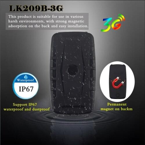 3G WCDMA Car GPS Tracker LK209B-3G Vehicle Tracking Device WCDMA GSM GPRS Tracker 120-Day Standby Time Waterproof Locator