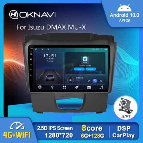 OKNAVI For Isuzu DMAX MU-X Chevrolet S10 2015-2018 Android 10 Auto Car Radio GPS Player BT SWC DSP Wireless Carplay Stereo Auto
