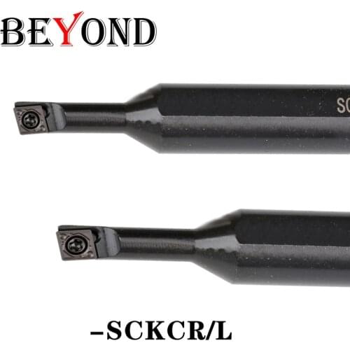 BEYOND SCKCR Internal Turning Tool Holder Boring Bar S07K-SCKCR06-A16 S08K-SCKCR06-A16 Carbide Lathe Cutter 7mm 8mm 10mm 12mm