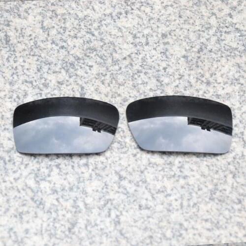 E.O.S Polarized Enhanced Replacement Lenses for Oakley Crankshaft Sunglasses - Black Chrome Polarized Mirror