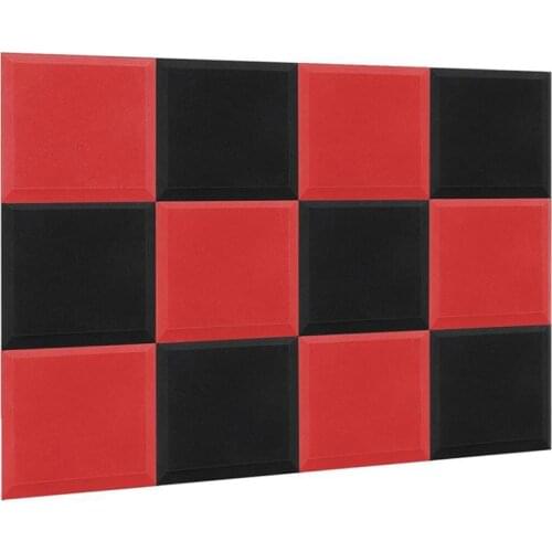 Hot-12 Pcs Sound Insulation Foam Fireproof Studio Sound Insulation Block High Density Wedge Foam Noise Reduce Foam,5X30X30cm