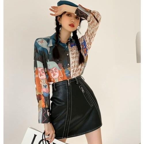 Женские атласные рубашки HNFWEC China At AliExpress