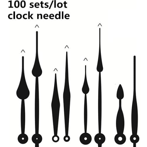 Best Sale Black Metal 100 sets Clock Needle Clock Hands For DIY replacement parts Clock pointer hour/minute hands