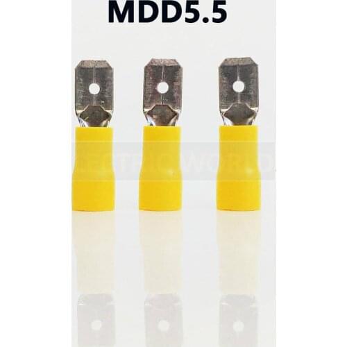 MDD5.5 series 100PCS/Bag Insulated male disconnector Cable Connector wire terminals pre-insulating terminals Female terminals