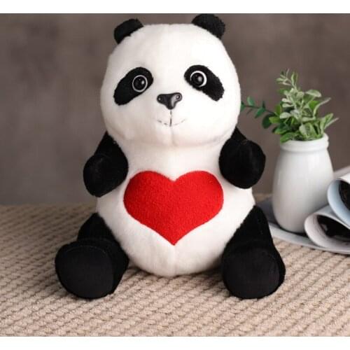 Stuffed Soft Animal Doll for Kids Baby Valentines Day Gift Adorable Toy Panda, 10"