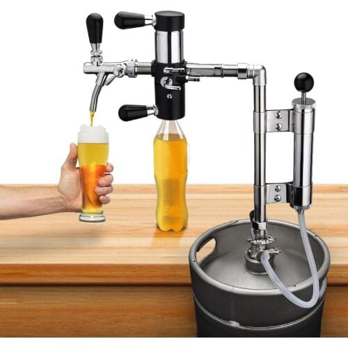 Home Brewing Party Pump with Beer Tap de-foaming Device, 8 Inch Beer Keg Pumps and Beer Bottle Filler Equipment Beer Brew Line