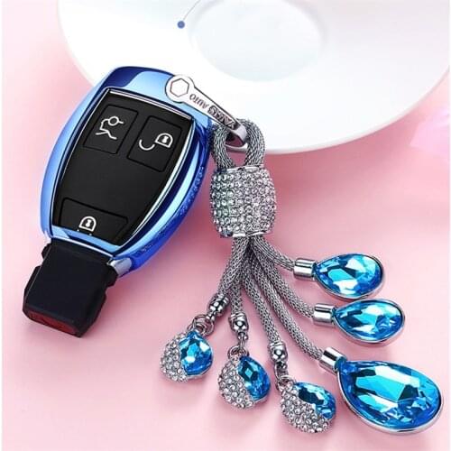 New Soft TPU Key Cover Case For Mercedes Benz W203 W210 W211 W124 W202 W204 W212 W176 AMG Car Key Protection keychain keyring